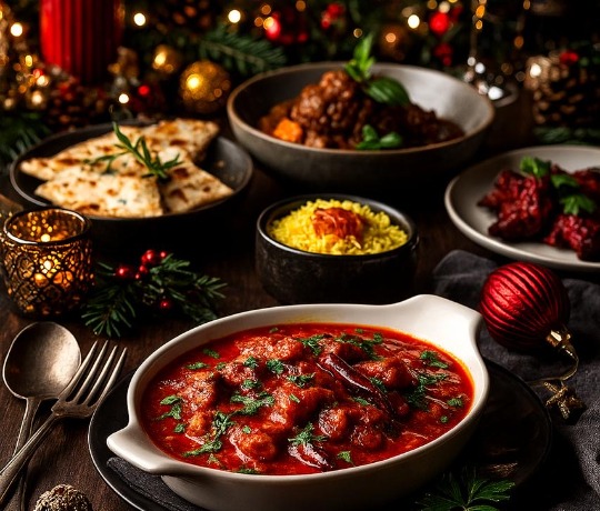 Christmas Party Menu at Moza Indian, Newport Pagnell