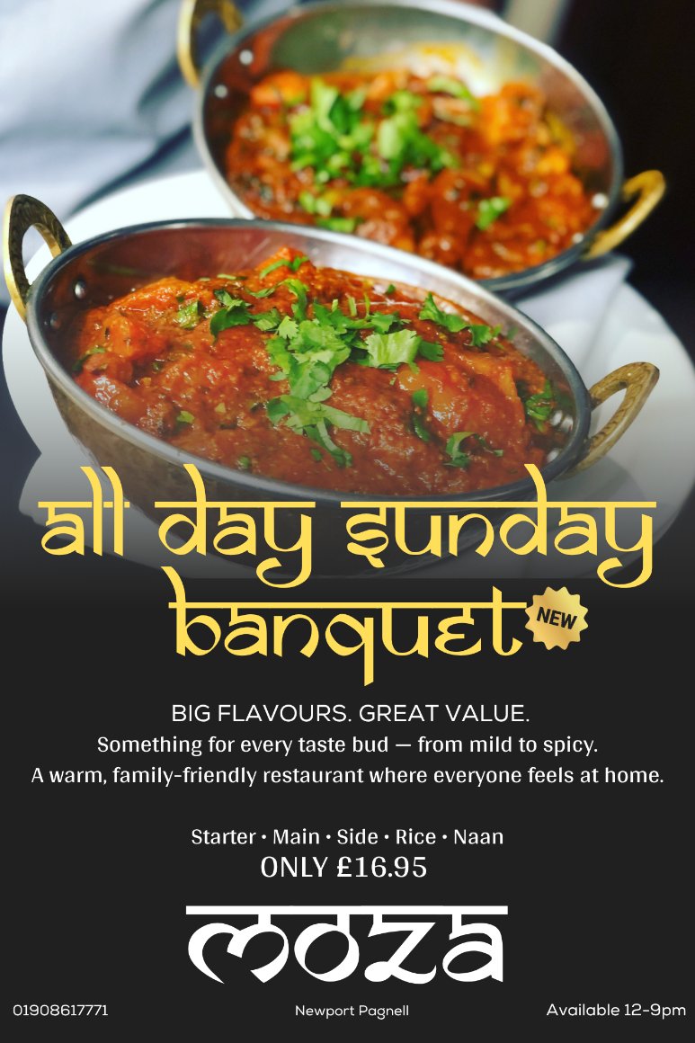 Kids Eat For Free at Moza Indian, Newport Pagnell